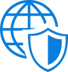 Cyber Security Recruitment image icon which is a standard shield protecting an internet symbol
