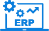 ERP symbol on a laptop representing ERP Recruitment